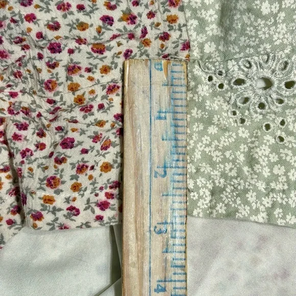 {XL} American Eagle Patchwork Prarie Eyelet Floral Lace Cottagecore Shorts - Picture 16 of 16